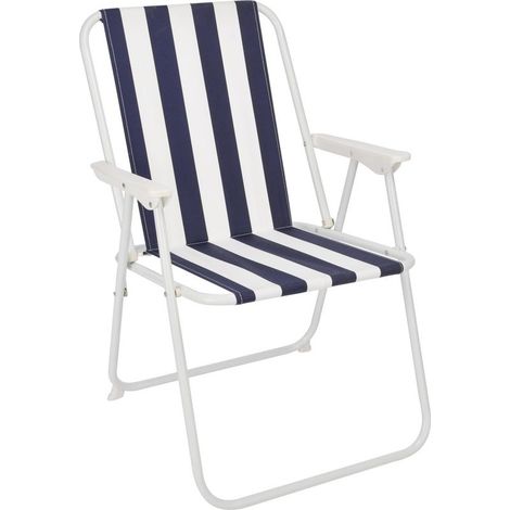 Chaise pliante Piccolo – métal/plastique – 75 cm x 52 cm x 47 cm – Accoudoirs – Chaise de camping classique
