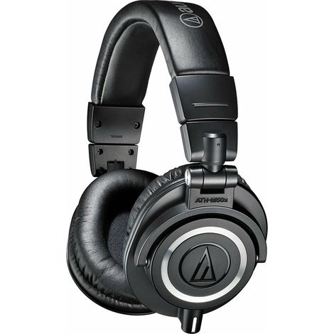 Audio-Technica ATH-M50X auricular y casco Auriculares Alámbrico Diadema Música Negro (1/5)