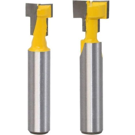 Couteaux à fente en T et à orbite en T Outils de coupe professionnels pour le travail du bois à tige de 8 mm (1/5)