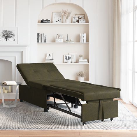 Schlafsofa Dunkelgrau 67 x 194 x 38 cm Faux Wildleder vidaXL (1/5)