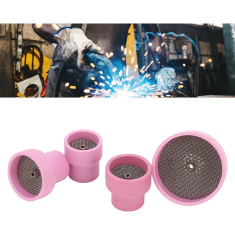 Diamètre intérieur du trou central 2,4 mm, buse en céramique pour torche de soudage TIG, jeu de buses en céramique rose 12/14/16/24, kit de coupelle TIG. (1/5)