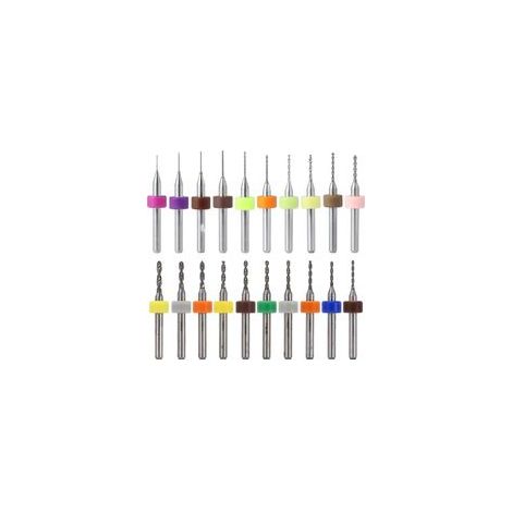 20 Pcs 0.1-1.0mm, 1.1-2.0mm PCB Circuit Imprimé Carbure de Tungstène Micro Forets Mini Twist Drill Bits Set Gravure Métallurgie pour Bijoux CNC Gravure