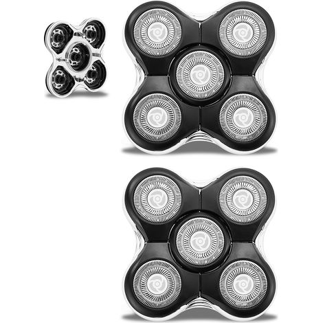 Têtes de Rasoir - Compatible Remington XR1500 XR7000 RX5 - Rotation 360° - Pour Peau Sensible - Lot de 2