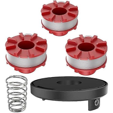 Pièces détachées pour tondeuses à gazon compatibles avec Einhell CE-CT 36 / 30 Li E-Solo / Agillo 36 / 255 BL / Agillo 18 / 200 : 3 bobines + capuchon + S (1/5)
