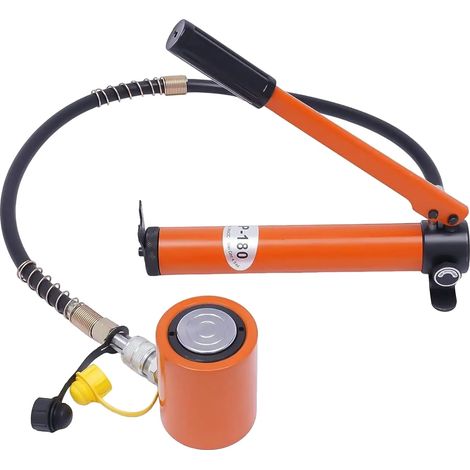 Verin hydraulique, capacité de 20 tonnes, fonctionnement manuel, ROUGE ORANGE (1/5)