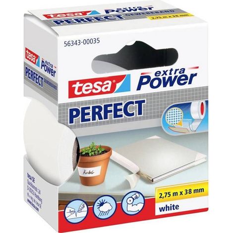 Tesa – Ruban adhésif toilé 2.75 m x 38 mm – Caoutchouc naturel – Résistant à l'eau et aux UV – Tenue permanente pour réparations