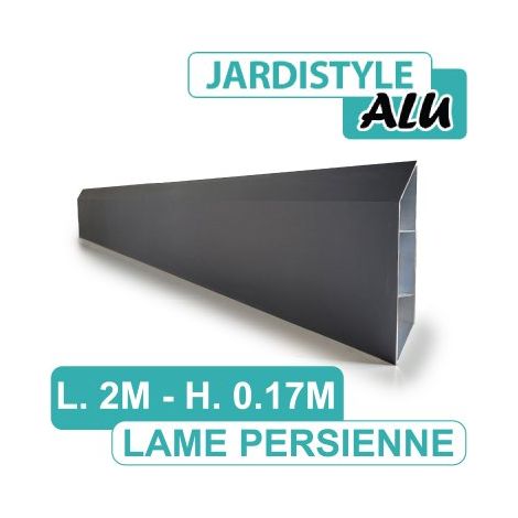 Cloture & Jardin – Lame persienne aluminium gris anthracite 2 m – Hauteur 17 cm – Épaisseur 2.5 cm – Montage rapide sans effort (1/4)