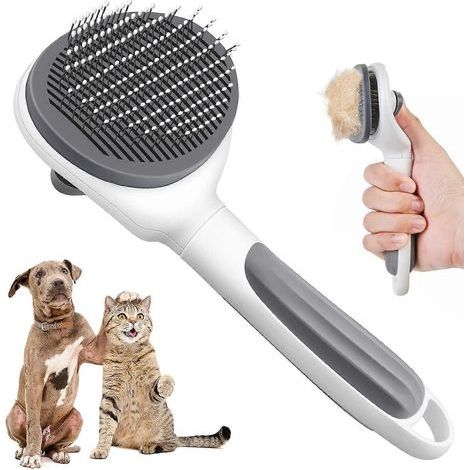 Brosse pour chien et chat, peigne de toilettage professionnel pour chiens et chiens à poils longs, brosses de toilettage anti-sous-poil pour animaux, élimine efficacement le sous-poil-AquaForge (1/5)