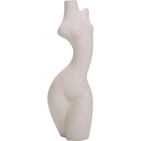 Pot de Fleur Ceramique Blanc  Design Humain Moderne et Minimaliste  Pour Succulentes, Cactus et Petites Plantes  Résistant, Parfait Bureau, Salon ou Bibliothèque (1 Pièce) (1/4)