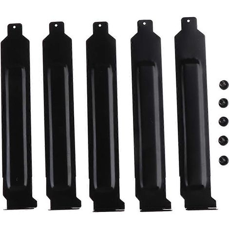 Lot de 5 caches métalliques pour emplacements PCI avec vis, protection anti-poussière et filtre d'expansion pour fenêtres PCI. (1/5)