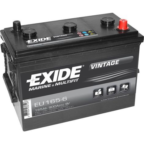 Exide – Batterie bateau 6V 165Ah – EU1656 – Électrolyte liquide pour démarrage rapide – Normes constructeur d'origine (1/4)