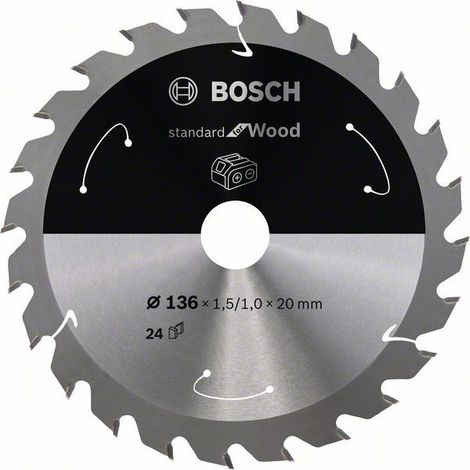LAMA PER SEGA CIRCOLARE BOSCH D.136mm 24 DENTI TAGLIO LEGNO - 2608837668