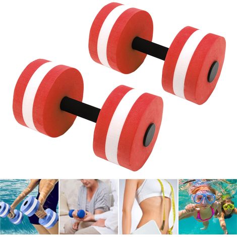 Mancuernas de natación de EVA (paquete de 2) – Mancuernas de yoga para piscina y fitness – Equipo impermeable para aquagym, spa y entrenamiento – Para hombres, mujeres y niños (1/5)