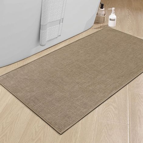 1 Tapis De Bain 60x120 Cm Dos En Caoutchouc Antidérapant Lavable Absorbant Pour Salle De Bain