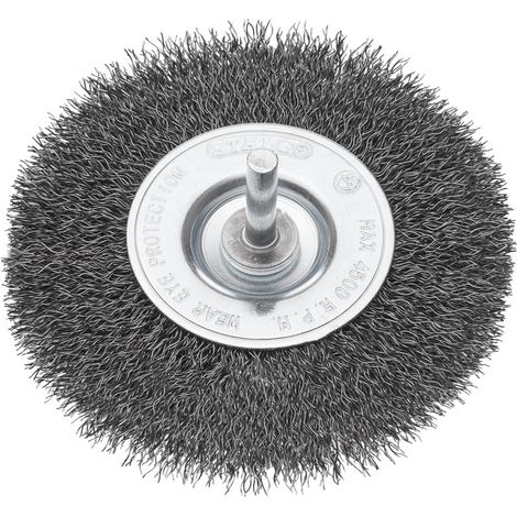 Spazzola a disco Stalco ø100 mm, albero ø6 mm S-34440