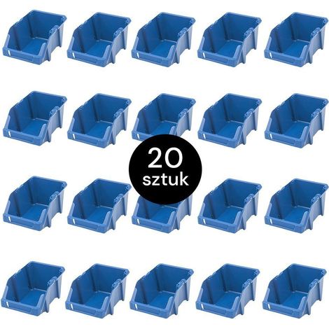 Mega-M Aufbewahrungsbehälter, Werkstattwanne, M, Kunststoff, 200 x 300 x 130 mm, blau (20er-Packung) N