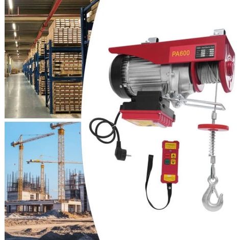 Elektrischer Heber, Elektrischer Seilbahnkran, 220V 1200W Maximallast 600 kg zum Heben verschiedener Güter