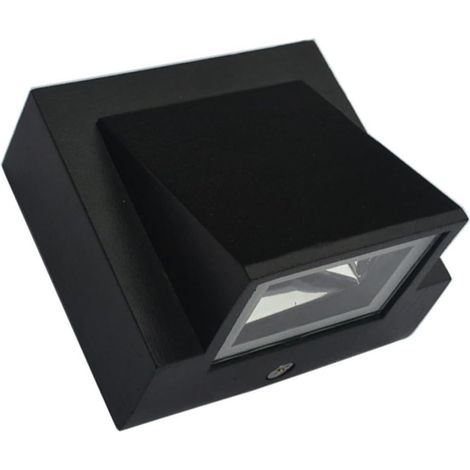 Applique murale extérieure LED noire 6W, étanche, diffuse une lumière chaude et uniforme, idéale pour les jardins et les couloirs, facile à installer, convient à un usage professionnel et personnel. (1/5)