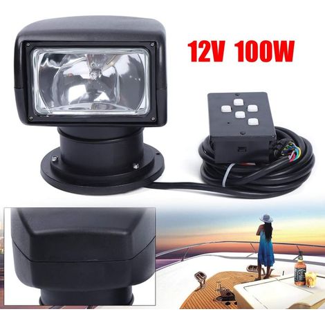 Phare télécommandé 100 W pour bateau, DC 12 V, 3200 K, pour voiture, bateau, yacht (Yacht Searchlight) (1/5)