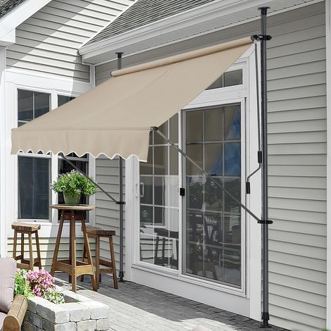Klemmmarkise Stem 250x120x220-309 cm Sandfarben [pro.tec]