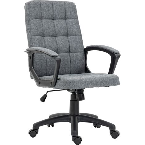 Sedia da ufficio girevole regolabile in altezza con braccioli in stile moderno, 59x63x96 - 105,5 cm, grigio scuro.