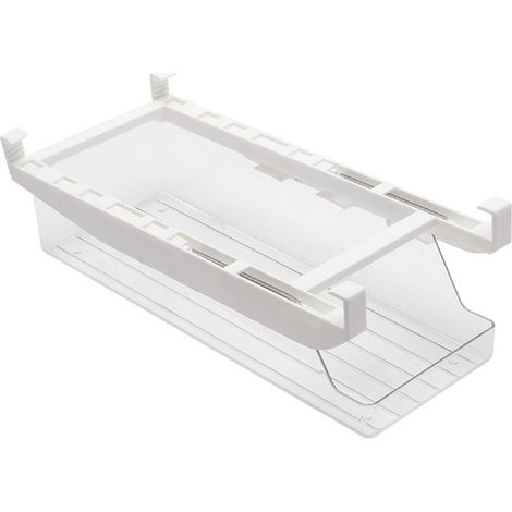Organiseur de Boîtes à Suspension pour Frigo [Type] [Blanc] [33x13x8.5cm] [PS+HIPS] [370g] [1 Pièce] – Porte-Cans Alimentaires & Boissons Sodas Fruits Soup (1/5)
