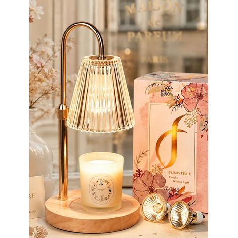 Lampe Chauffe Bougie, Candle Warmer Lamp avec Minuterie et Variateur, Lampe Bougie électrique Vintage pour Parfumées en Verre, Maison, Décoration, idee cadeau femme anniversaire, cadeau fete des meres (1/5)