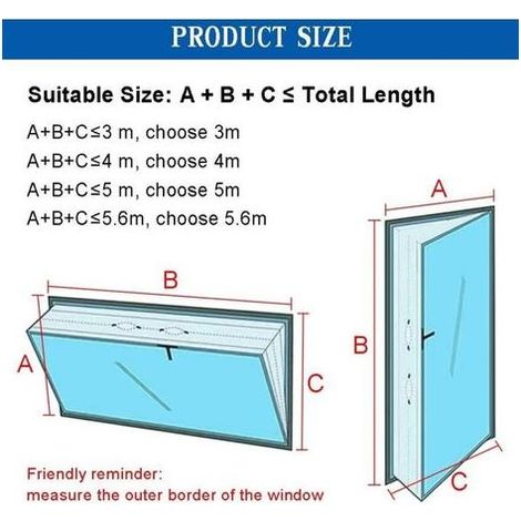 Kit Calfeutrage Climatiseur Mobile Porte Fenetre 400cm, pour Climatiseurs, Sèche-linge et Déshumidificateurs Tuyau évacuation Calfeutrage Fermeture éclair, Facile a Installer (4m)- (1/5)