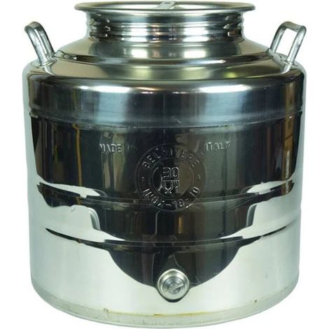 Fusto inox per olio saldato lt.30 (1/2)