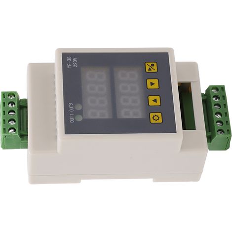 Module Minuterie 2 Canaux Écran LCD Précision Retard Temporisateur ABS Blanc DC 7-27V AC 220V (1/5)