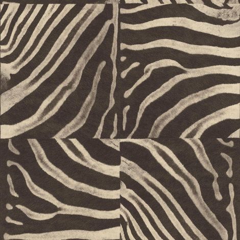 Rasch Brown Zebra Pattern Animal Print Wallpaper Textured Extra Washable Vinyl (1/4)