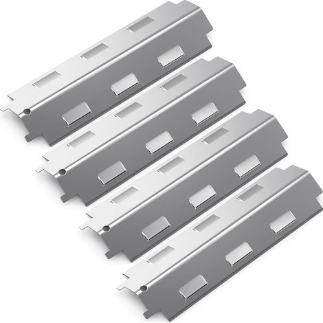 37CM Diffuseur Chaleur Universels,Pièces de Rechange Universal Flavorizer Bar,Compatible avec la Plupart des modèles de Gril à gaz,Plaques chauffantes pour Barbecuer (4, Argent) (1/5)