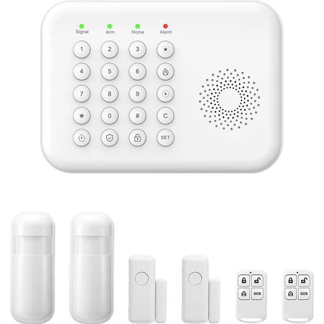 Drahtloses Sicherheitsalarmsystem, Echtzeitwarnungen, Smart-Home-Kompatibilität, GSM-Kit A01 B (1/2)