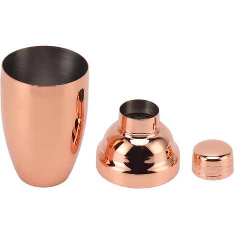 Shaker à cocktails de bar en acier inoxydable antirouille, idéal pour la cuisine, les cocktails et le thé au lait, couleur or rose. (1/5)
