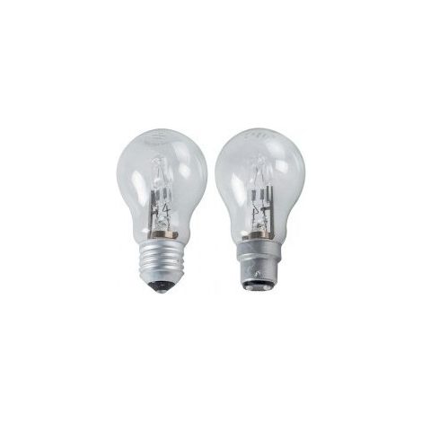 Ampolle alogena forma standard designazione 2 lampade potenza 42 W lumen 630 attacco A vite E27