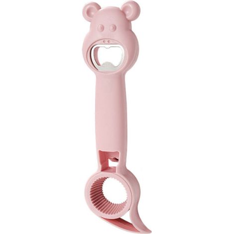 Ouvre-bouteille - PP + Acier Inoxydable - Compatible Bouteilles Et Canettes - Fermetures Levier Vis Languette - 21 x 8 cm - 1 Pièce