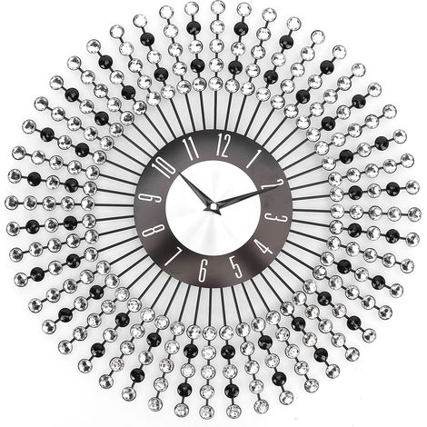 Horloge murale vintage en fer forgé, silencieuse (sans tic-tac), idéale pour la maison, le bureau ou la salle de classe. (1/5)