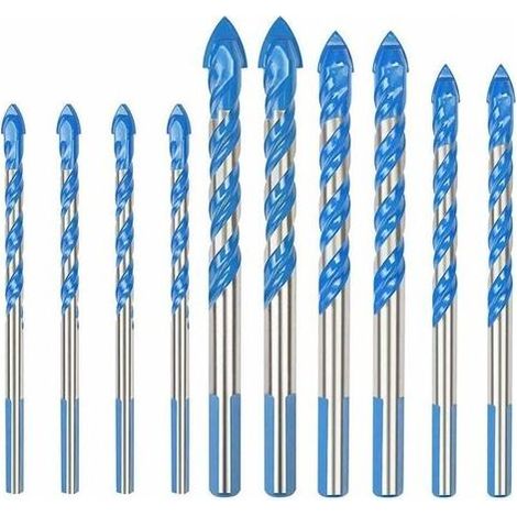 Foret Carbure De Tungstène - Porcelaine Carrelage Beton Verre Miroir - Lot De 10 Pieces - 6 8 10 12 Mm (1/5)