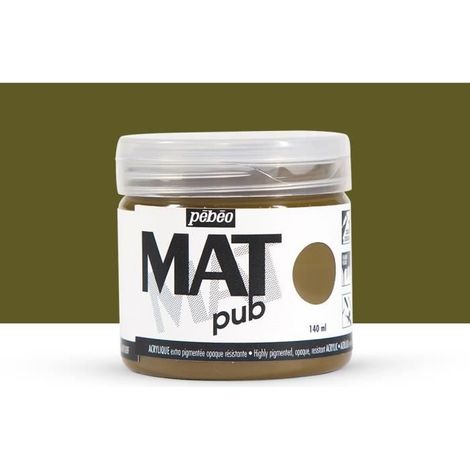 Peinture Acrylique - PEBEO - Mat Pub - 140ml - Couleur Terre d'Ombre Naturelle - Finition Mat (1/3)