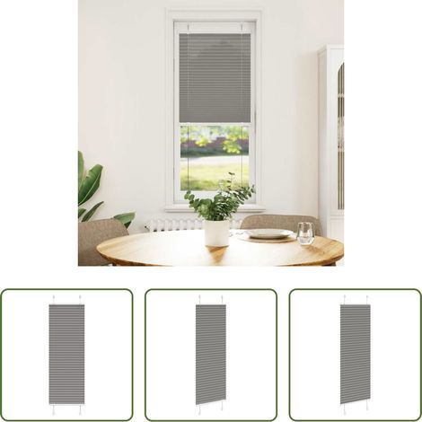 Sichtschutz - Plissee Anthrazit 45x100 cm Stoffbreite 44,4 cm Polyester (1/5)