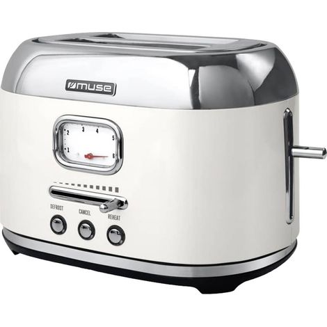 Tostapane 2 slot 1000w bianco - MS-120SC - muse