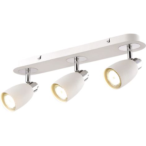 Plafonnier spots orientables Kaja Picardo blanc/chrome 3xGU10 IP20 (1/2)
