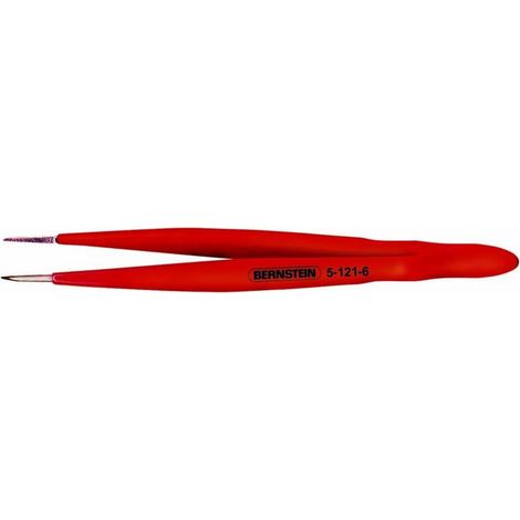 BERNSTEIN Tools for Electronics 5-121-6 Pinzetta isolata Acuminate, fini 120 mm