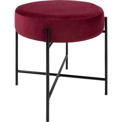 Sgabello arty in velluto viola - Atmosphera créateur d'intérieur