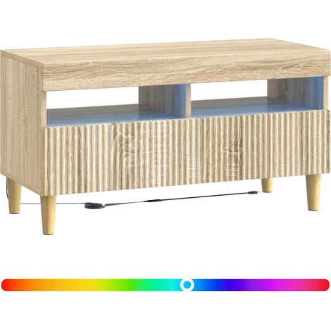 Maison Exclusive - LED-TV-Schrank Sonoma-Eiche Holzwerkstoff (1/5)
