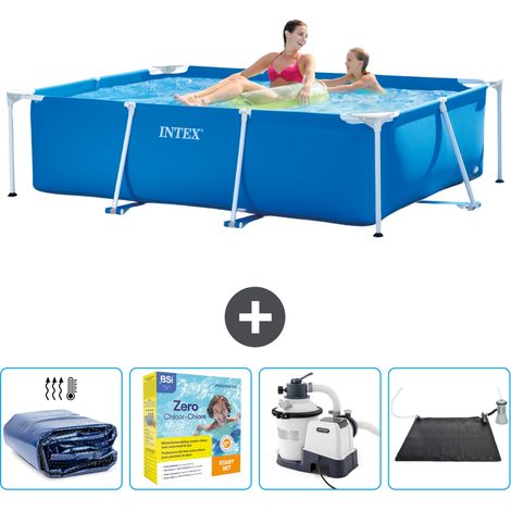 Intex Piscine Tubulaire Rectangulaire - 220x150x60 cm - 5-pièces SCB69 (1/5)