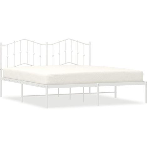 Maison Exclusive - Giroletto con Testiera Metallo Bianco 180x200 cm