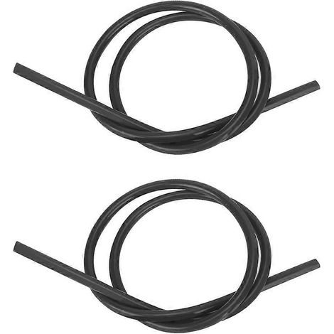 Deux fils d'allumage, âme en carbure de silicium de 8 mm, 1 mètre de long, noirs. (1/4)