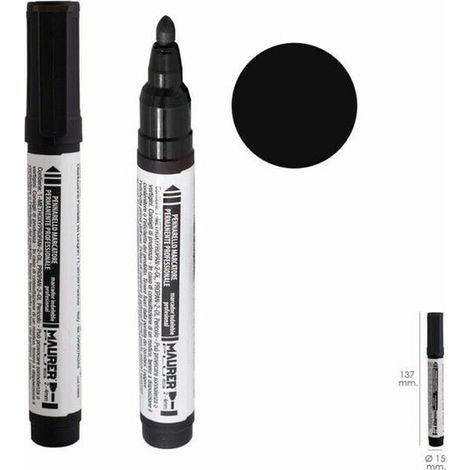 Marqueur permanent professionnel noir,10 paquets (SKU produit : 92866900 SKU Offre : 904jhb17) (1/3)