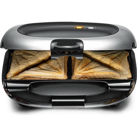 Rommelsbacher ST 1000 aparato para sándwich negro y plata